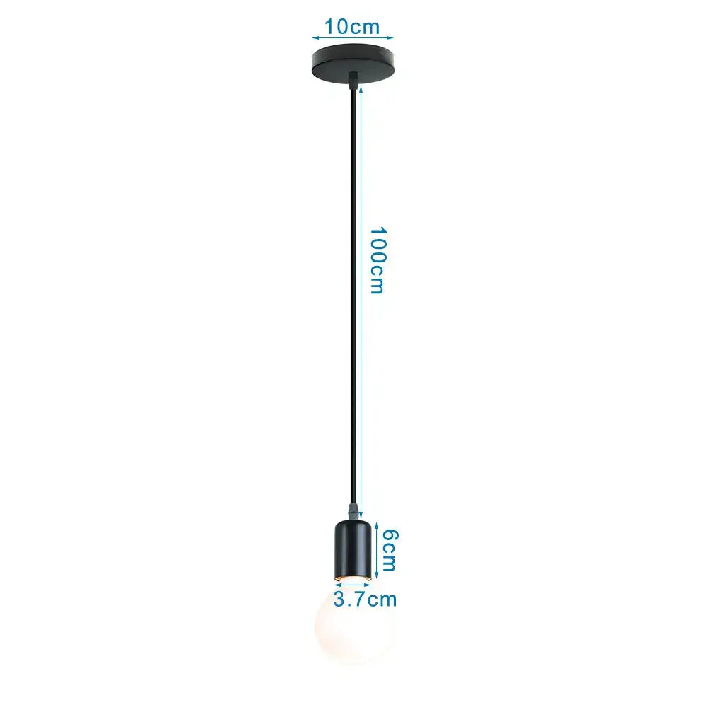 Black minimalist industrial aluminium pendant light with sleek cylindrical shade and slender rod for kitchen decorbites decor