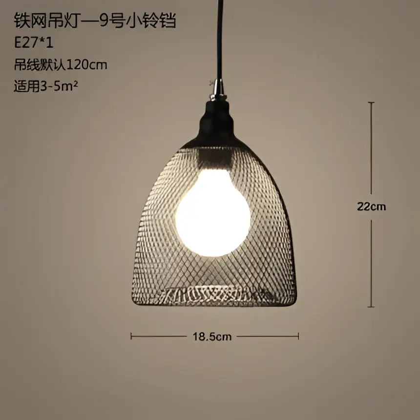 Black mesh pendant light with visible bulb inside decorbites industrial birdcage chandelier for dining room decor