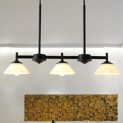 Black metal pendant light with three white glass frosted shades e26 e27 compatible for 110-120v use