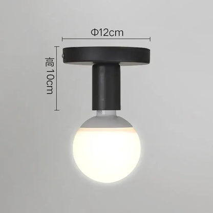 Industrial black metal cage ceiling light with black matte finish and frosted glass bulb for decorbites industrial led ceiling use