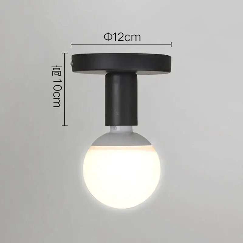 Industrial black metal cage ceiling light with black matte finish and frosted glass bulb for decorbites industrial led ceiling use