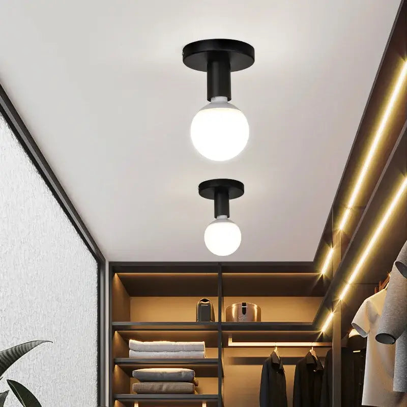 Black metal industrial led ceiling light fixture with globe design and cage accents for modern kitchen decorbites ceiling light