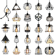 Industrial black metal cage pendant light with exposed filament bulbs for kitchen decorbites industrial led pendant lighting
