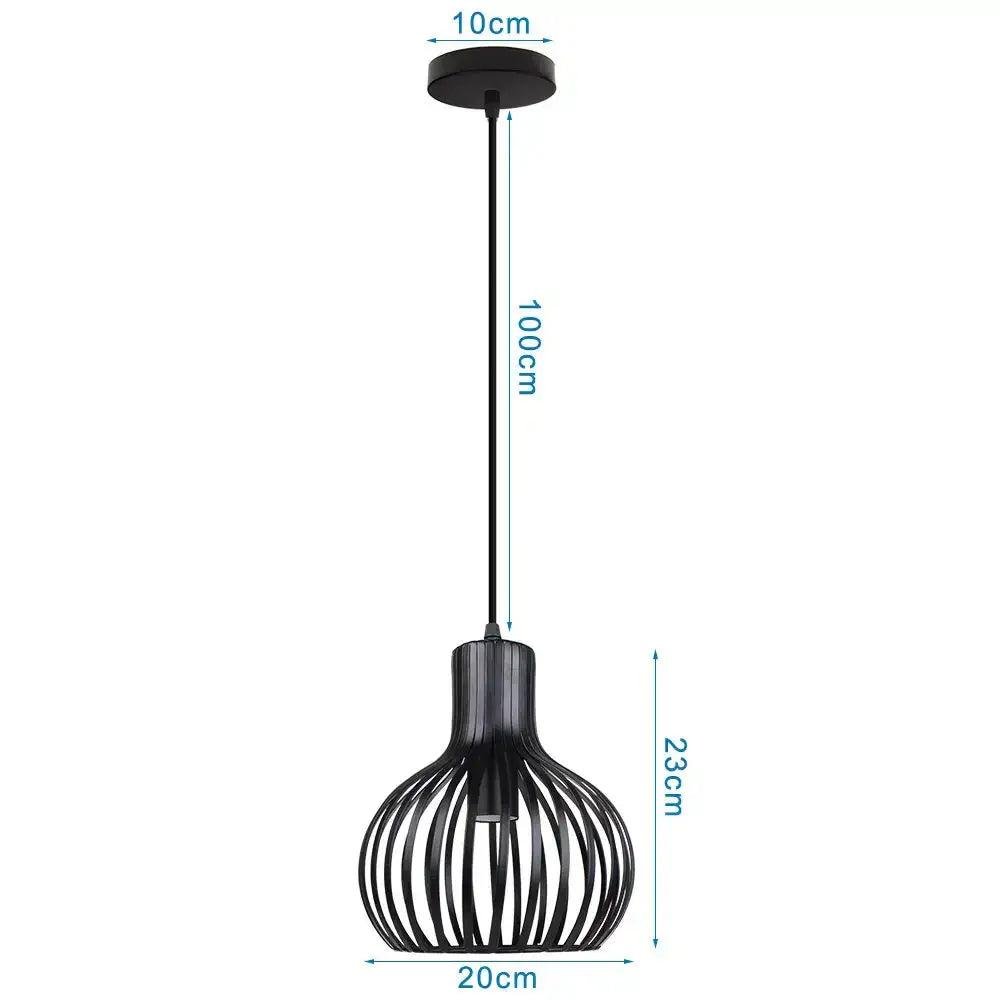 Black metal wire pendant light with sleek modern design and cylindrical ceiling mount for industrial led pendant decorbites industrial led