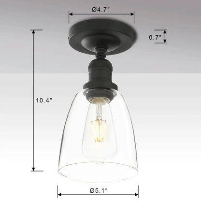 Black metal loft bar pendant light with clear glass dome and exposed filament bulb for decorbites loft bar kitchen decor