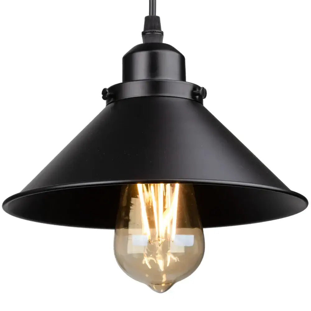 Industrial black pendant light with a vintage edison bulb ideal for kitchen decorbites industrial black lighting fixture