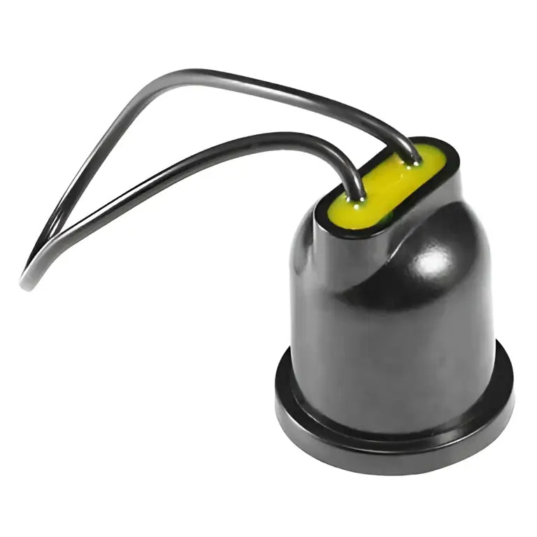 Industrial black waterproof e27 lamp socket with yellow insert and metal wires for outdoor garden light decorbites black waterproof