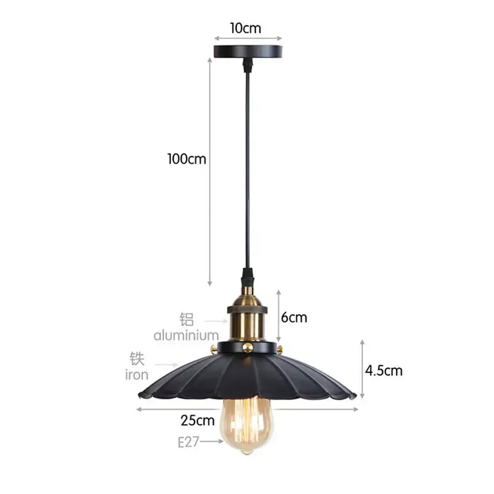 Black metal pendant light with fluted shade and brass accents iron pendant light for dining room decorbites iron pendant