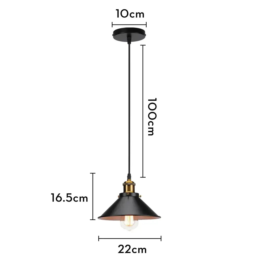 Industrial black white copper iron pendant light with brass accent and exposed bulb perfect for dining room decorbites iron pendant