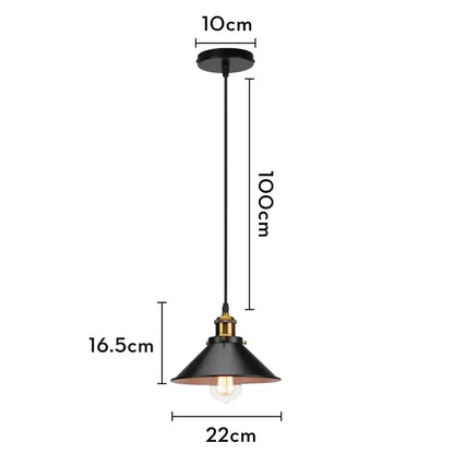 Industrial black white copper iron pendant light with brass accent and exposed bulb perfect for dining room decorbites iron pendant