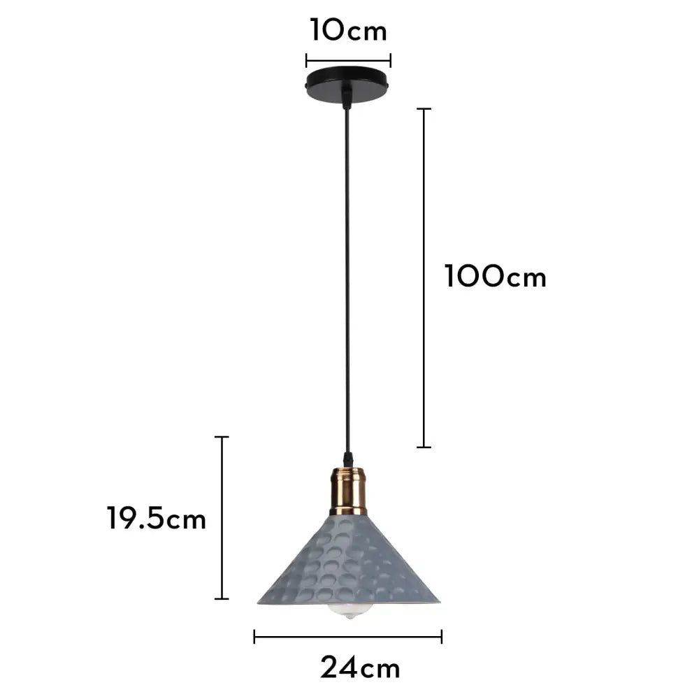 A modern industrial black white copper iron pendant light with textured gray metal shade and brass accent collar decorbites iron pendant