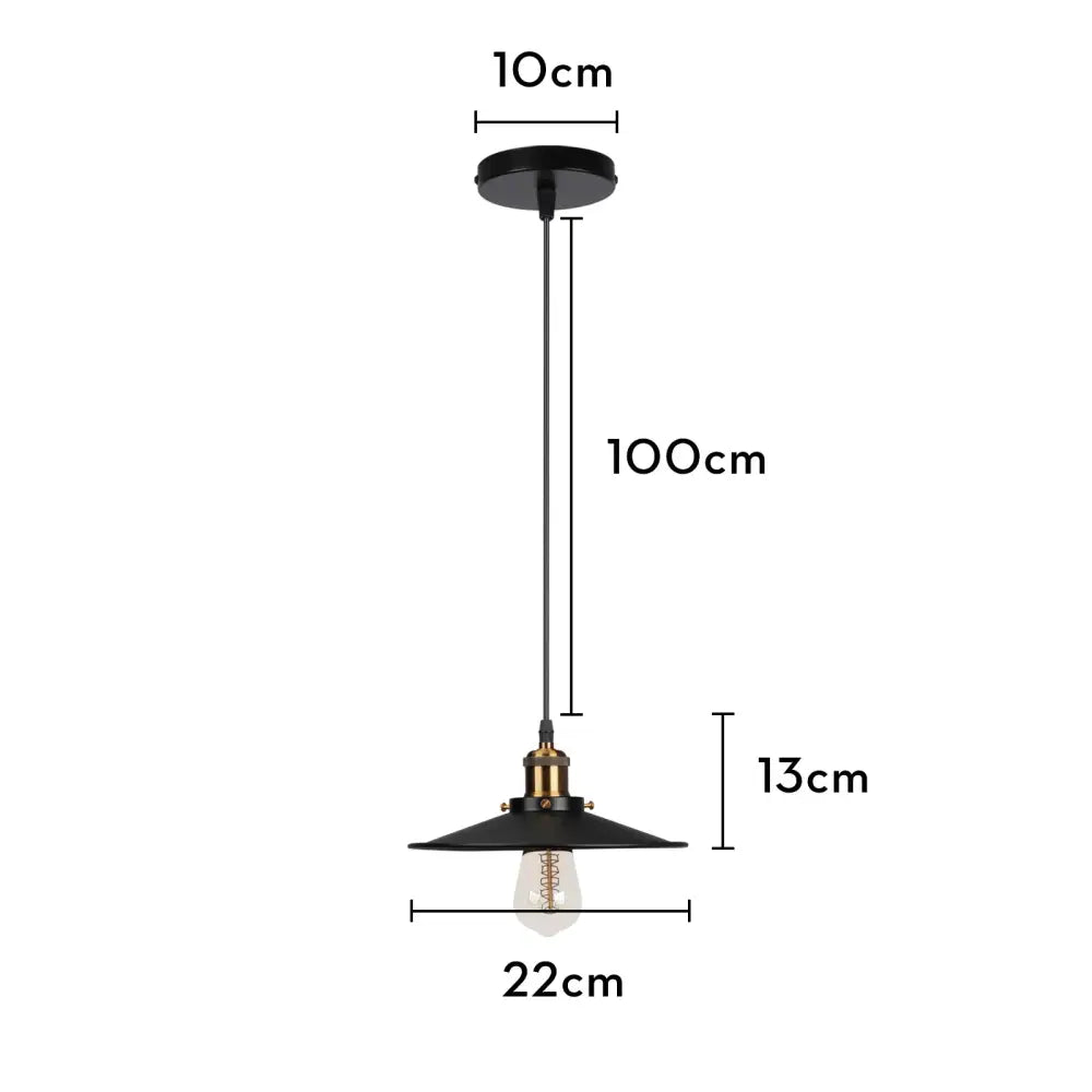 Black industrial-style decorbites iron pendant light with brass fixture and exposed Edison bulb for dining room decor
