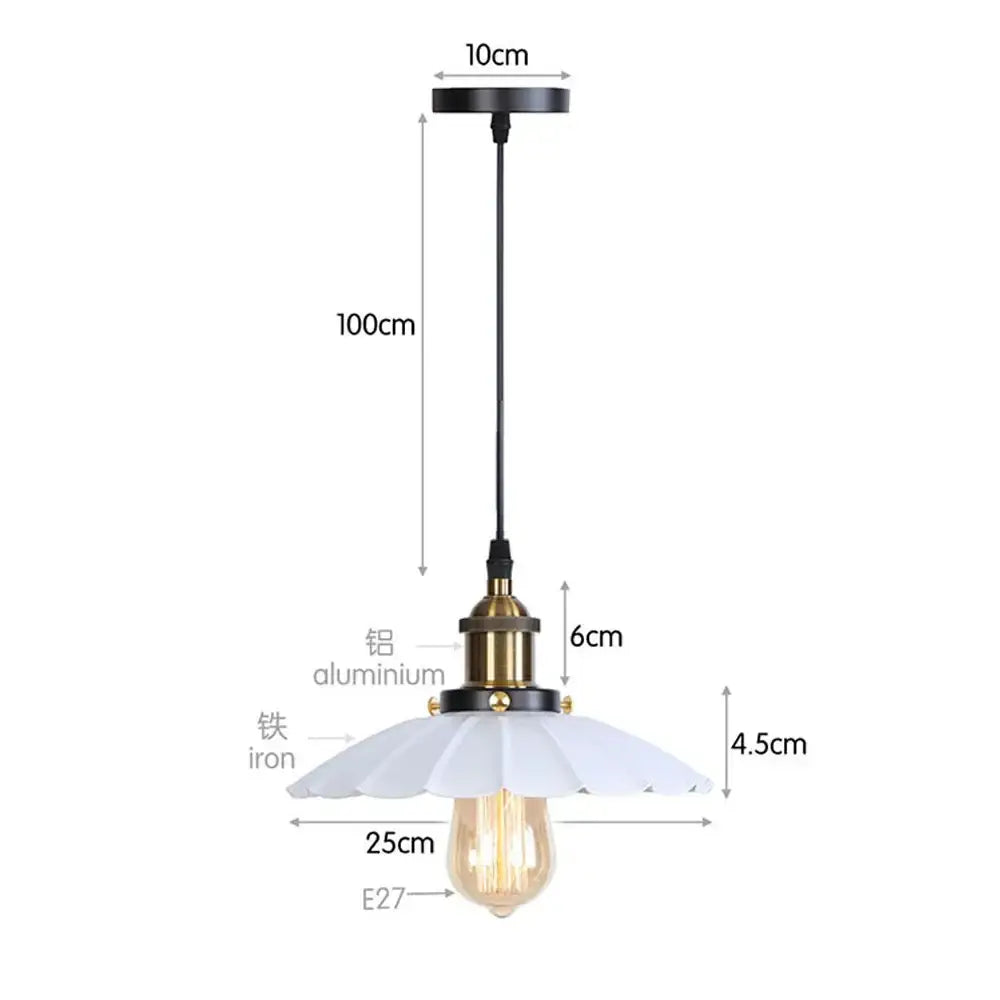 Industrial black white and copper iron pendant light with brass hardware and white fluted glass for dining room decorbites iron pendant