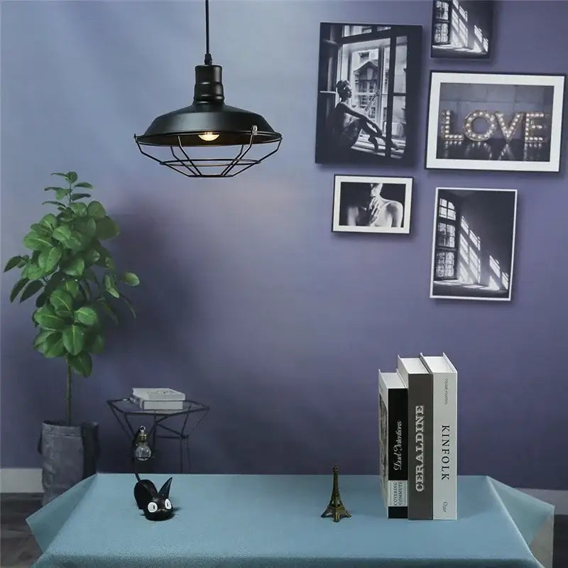 Industrial black and white iron pendant lights with wire cage design by decorbites ideal for kitchen lighting decorbites iron pendant