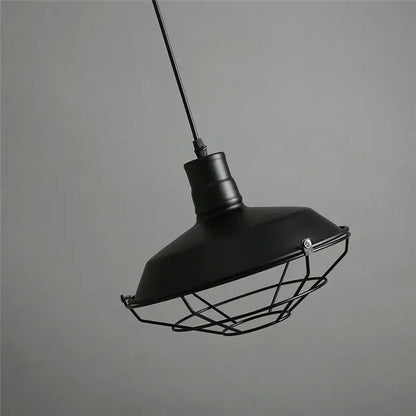 Black industrial-style iron pendant light with metal cage design for kitchen decorbites iron pendant lights collection