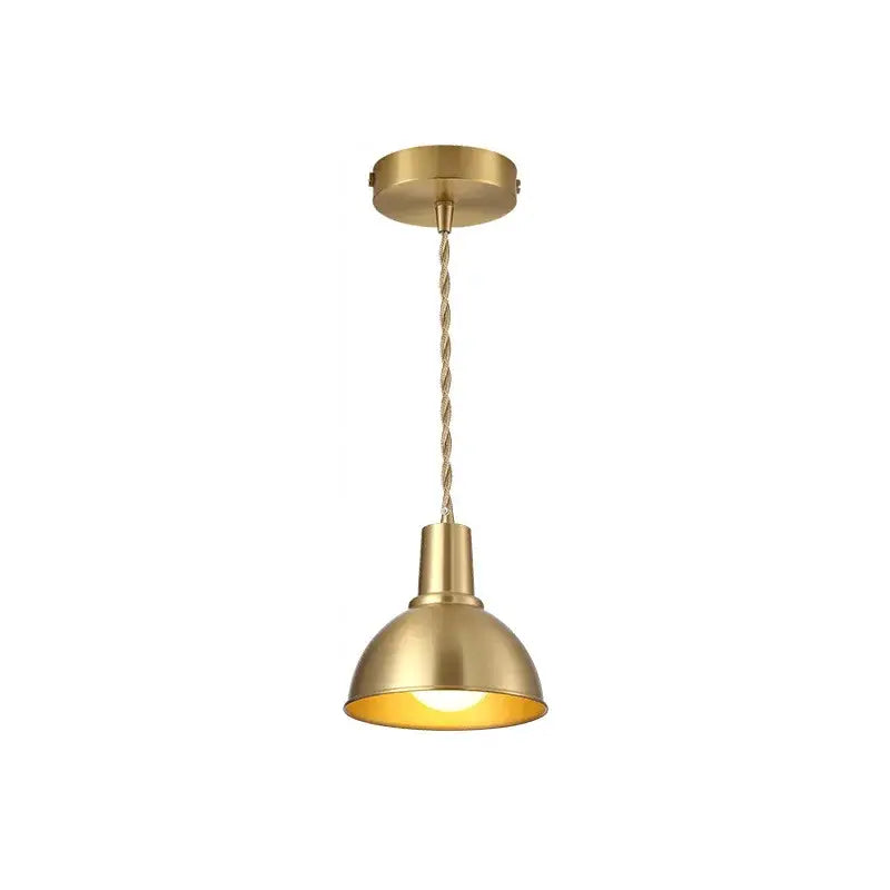 Industrial brass iron art led pendant light with brass finish and twisted cord featuring a warm glow for kitchen decorbites iron art pendant lights