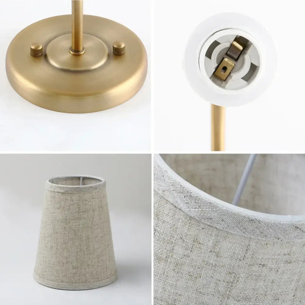 Brass-finished industrial wall lamp with textured linen shade set of 2 ideal for bedroom decorbites wall lamps