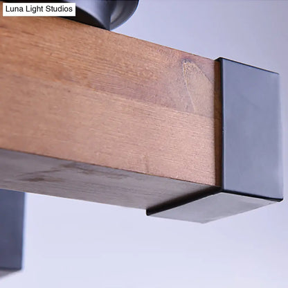 DecorBites™ Industrial Brown Island Lighting with Clear Glass Cylinder Shades - 3/6 Lights - Perfect for Dining Rooms