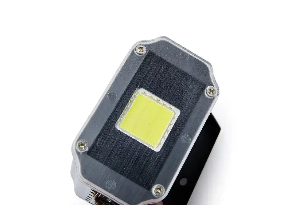 Industrial brushed black metal rgb white strobe light with yellow cob chip and decorbites 20w compact design