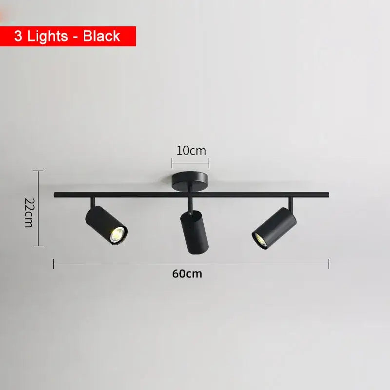 Black matte finished industrial ceiling light with three adjustable spotlights for decorbites industrial ceiling decor