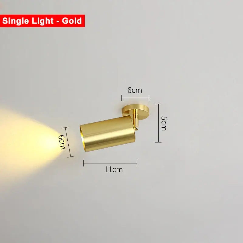 Gold-colored industrial ceiling light with brushed brass finish and adjustable bracket for decorbites industrial ceiling use