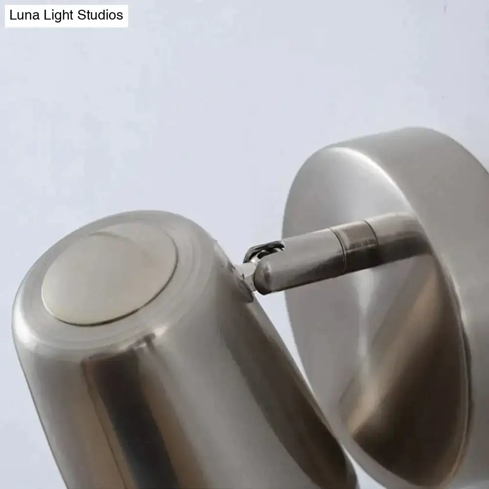 Stainless steel industrial led wall double-sided spotlight with polished finish for modern bedroom lighting