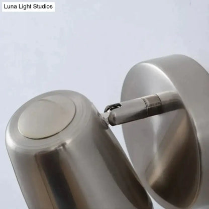 Stainless steel industrial led wall double-sided spotlight with polished finish for modern bedroom lighting