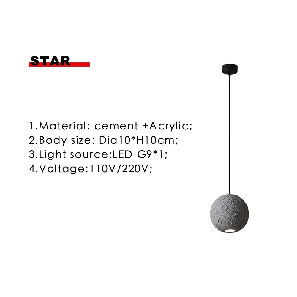 Gray spherical industrial cement pendant light with textured cement and acrylic finish featuring led bulb for dining room decorbites industrial cement pendant