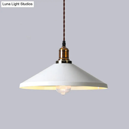 Industrial Cone Shade Ceiling Light - Metal Hanging Pendant for Restaurant