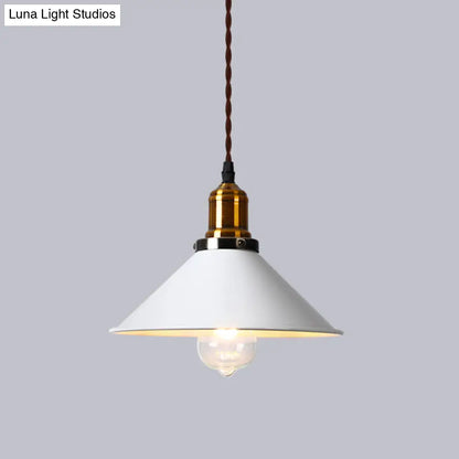 Industrial Cone Shade Ceiling Light - Metal Hanging Pendant for Restaurant