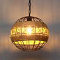 Industrial Geometric Hemp Rope Hanging Pendant Light - Single Ceiling Light in Black