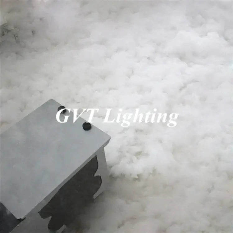 Industrial gray 3000w low lying ground fog machine with silver metallic rectangular lighting fixture and black circular accents