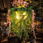 Industrial Green Dome Shade Chandelier with Frosted Glass - 4 Heads, Perfect for Restaurants and Plants