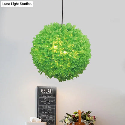 Industrial Green Metal Shade Hanging Lamp - 1 Head Ceiling Light with LED, Perfect for Restaurant and Plants - Sizes: 12"/14"/16" Dia