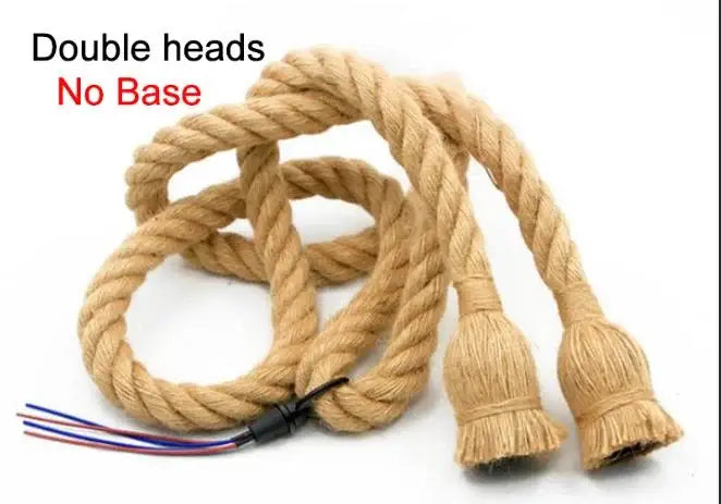 Natural fiber hemp rope pendant lights with double-ended fringed tassels and exposed wiring for kitchen decorbites decor