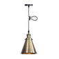 Industrial Horn Shaped Pendant Light in Rust/Copper/Brass - 1-Light Bedside Fixture