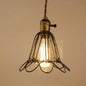 Industrial Iron Flower Pendant Light Ceiling Fixture for Bar - Hanging Cord Included