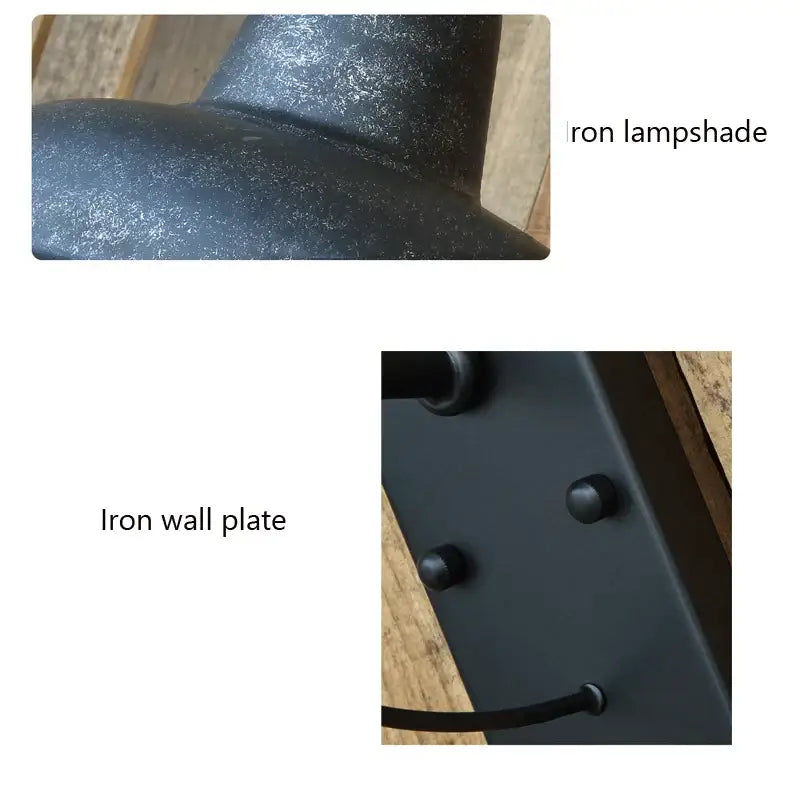 Black iron outdoor garden wall lamp with matte finish and speckled texture for porch decorbites iron outdoor use