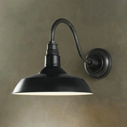 DecorBites™ Industrial Iron Wall Light Fixture - Single-Bulb Wall Mount Lighting, Pot Lid Design