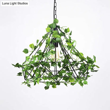 Industrial LED Pendant Lighting with Iron Cage in Black, 4w/6w, Ideal for Restaurant and Plant Décor, Available in 3 Sizes