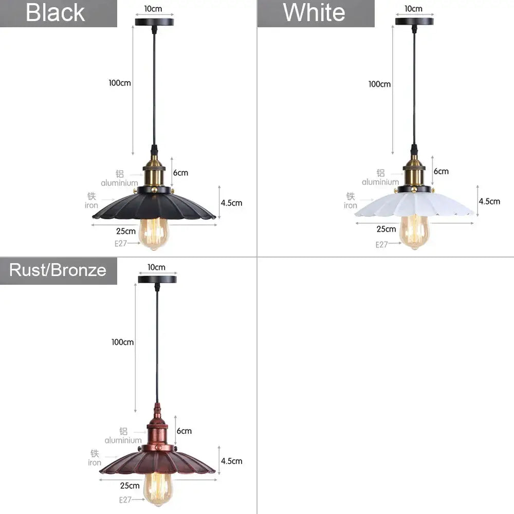 Black and brass industrial loft chandelier pendant light with flared aluminum shade and iron base for dining room decorbites industrial loft