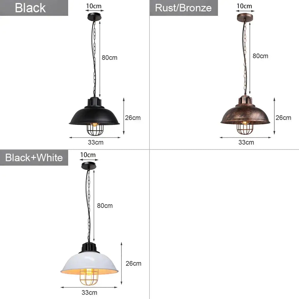 Industrial loft chandelier pendant light with dome-shaped black and brass metal shade for dining room decorbites industrial loft
