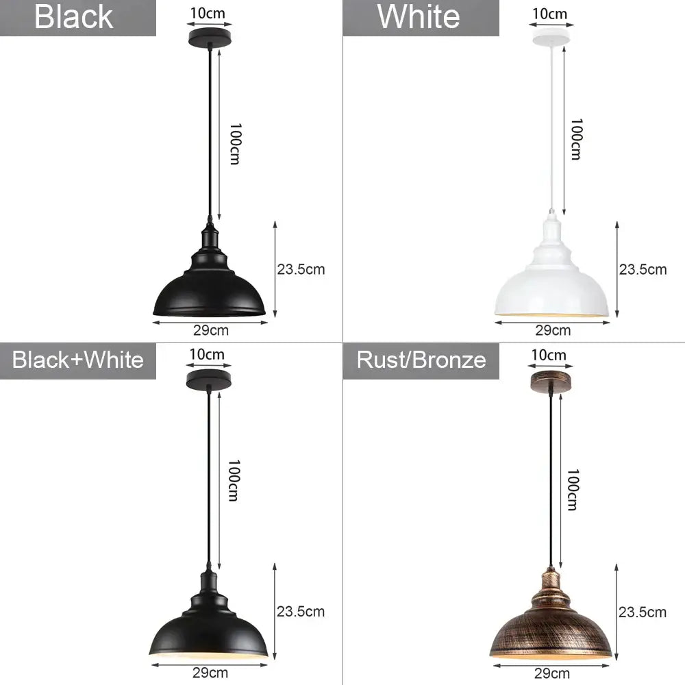 Industrial loft chandelier pendant light with dome-shaped shade in black brass finish for dining room decorbites industrial loft