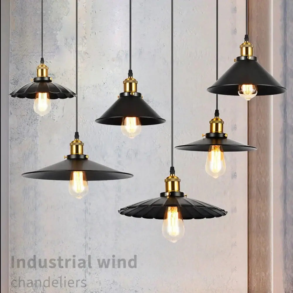 Black and brass industrial loft chandelier pendant light with exposed filament bulbs for dining room decorbites industrial loft