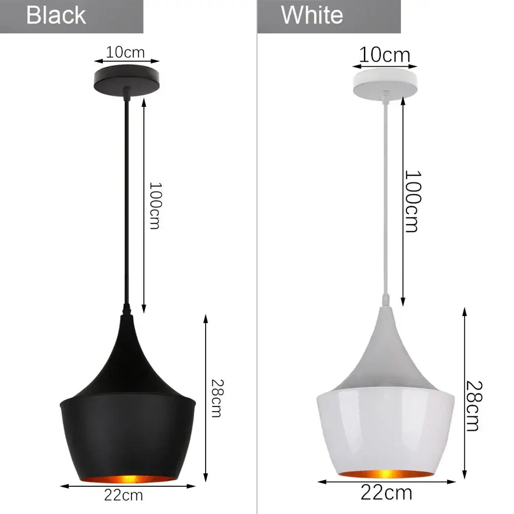 Modern decorbites industrial loft chandelier pendant light in black with brass accents and an orange interior glow