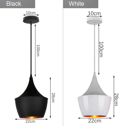 Modern decorbites industrial loft chandelier pendant light in black with brass accents and an orange interior glow