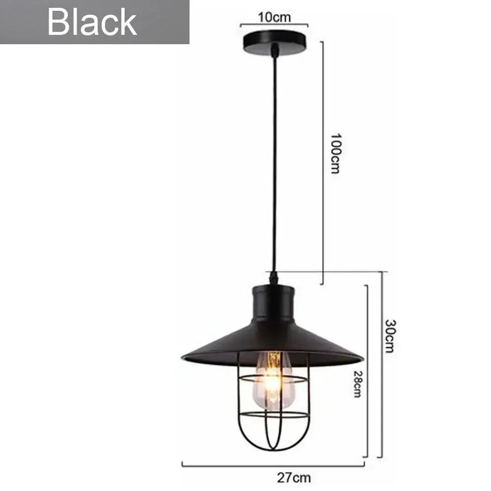 Black industrial loft chandelier pendant light with metal cage and exposed bulb for dining room decorbites industrial loft
