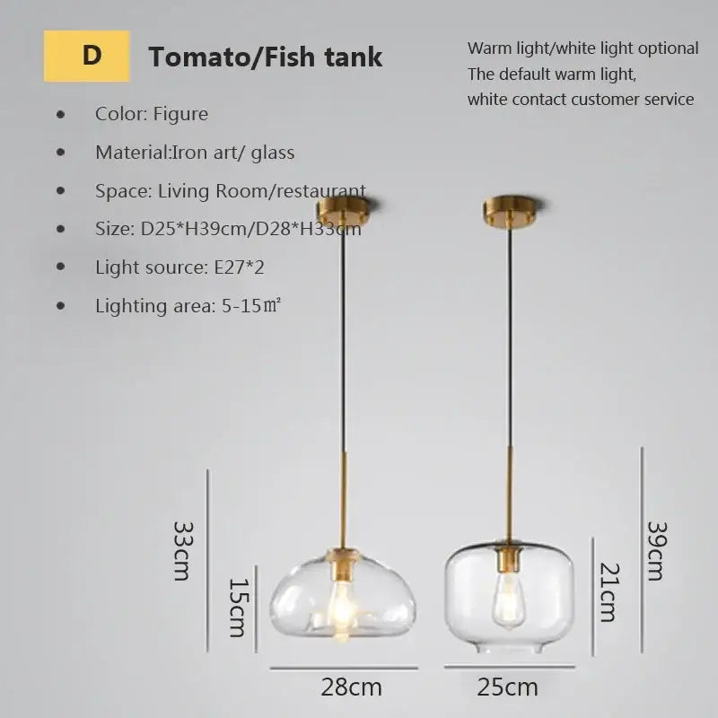 Glass pendant light with brass-finished iron art fixture and clear shade for industrial loft glass decorbites dining room