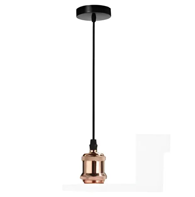 Copper-finished industrial loft led pendant light with black cord and ceiling mount for kitchen dining room decorbites industrial loft