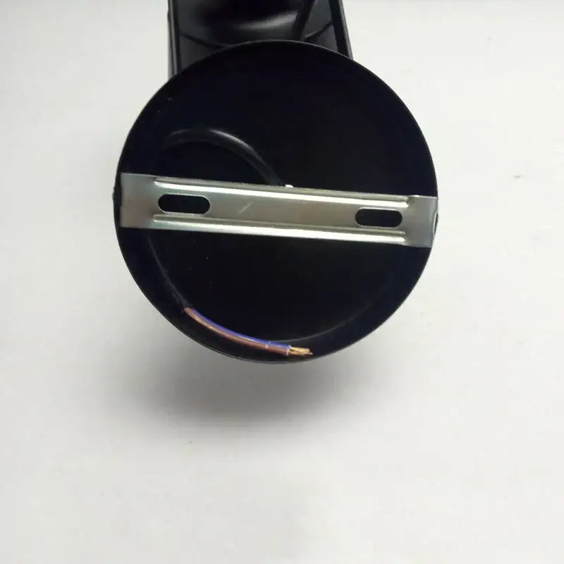 Black circular industrial wall light with silver metal bracket and exposed wiring for decorbites adjustable edison wall use